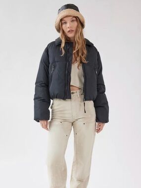 Urban Outfitters Black Puffer Coat